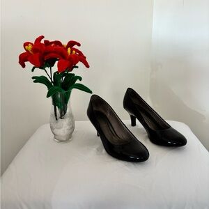 Black Patent Leather Life Stride  Heels